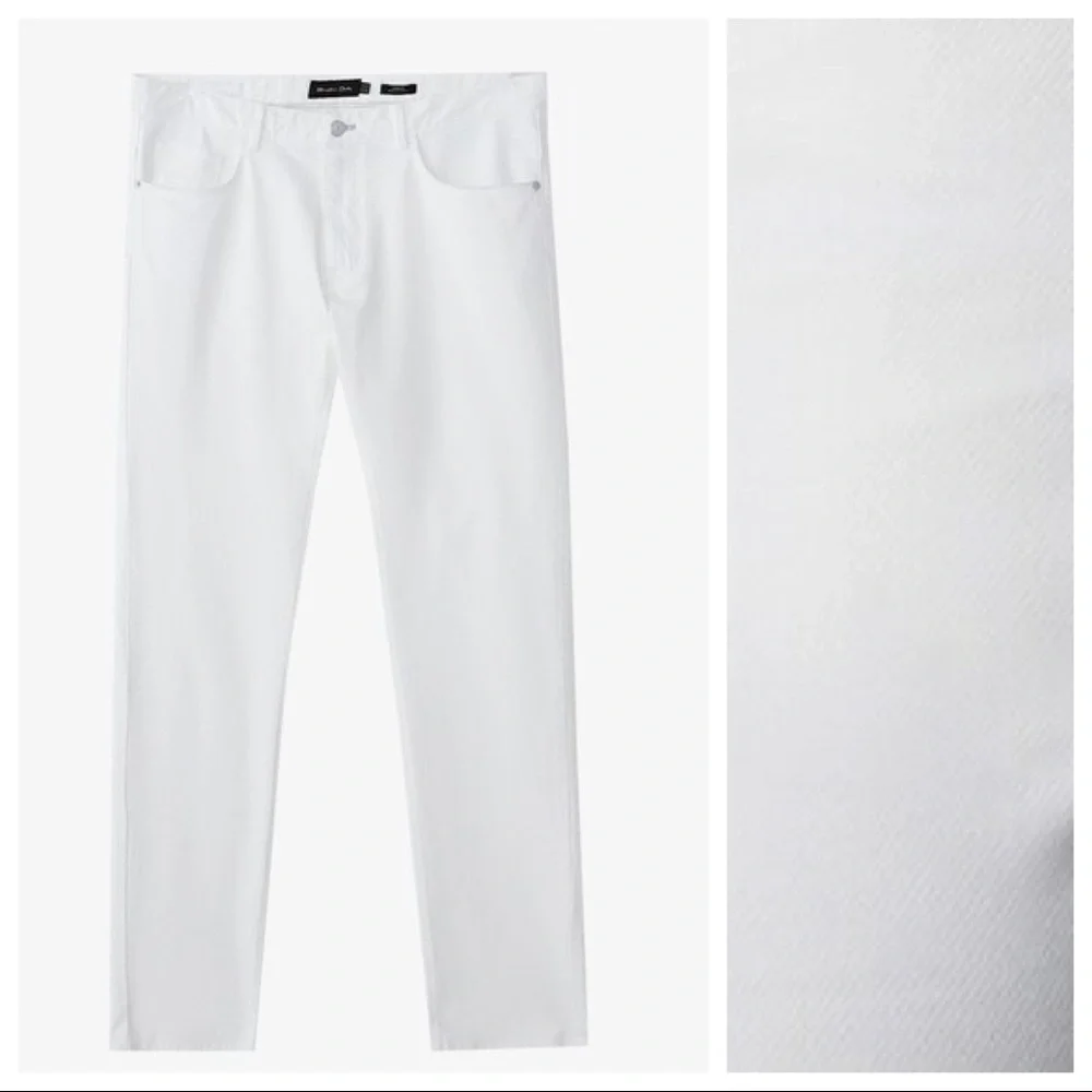 NWOT. Massimo Dutti White Trousers. Size 40.